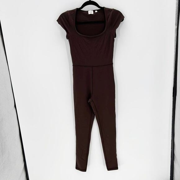 Wilfred Free Theodora Jumpsuit square neck cap sleeve sweat wicking size XS - Picture 1 of 7